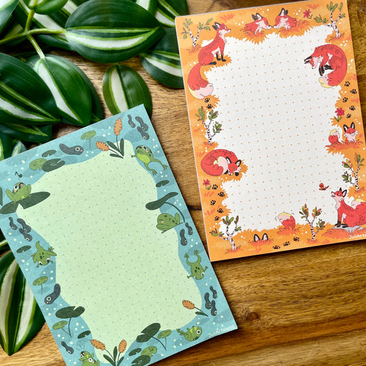 NOTEPAD - FOX & FROG