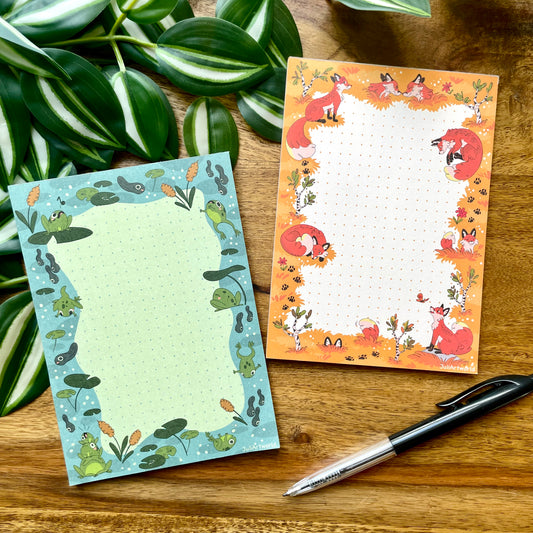 NOTEPAD - FOX & FROG