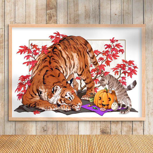 PRINT - HALLOWEEN TIGER