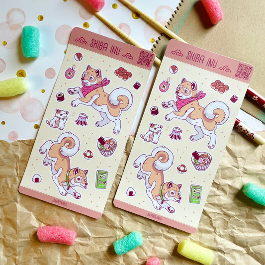 STICKER SHEET - SHIBA INU