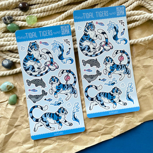 STICKER SHEET - TIDAL TIGERS