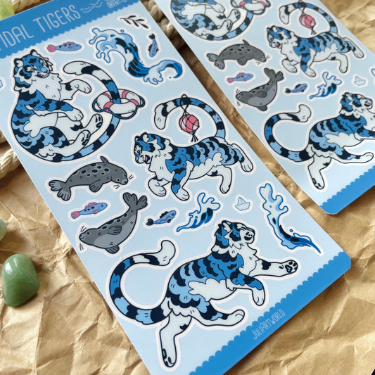 STICKER SHEET - TIDAL TIGERS