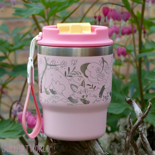 TRAVEL MUG - THREE FOXES SPRING