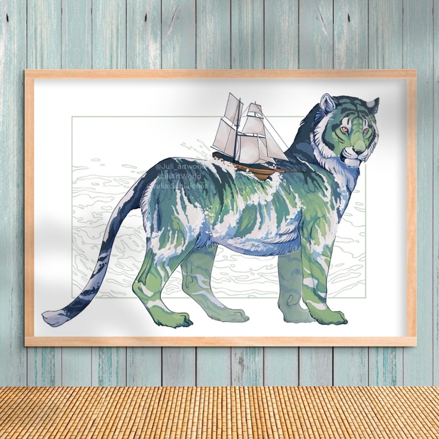 PRINT - WAVE TIGER