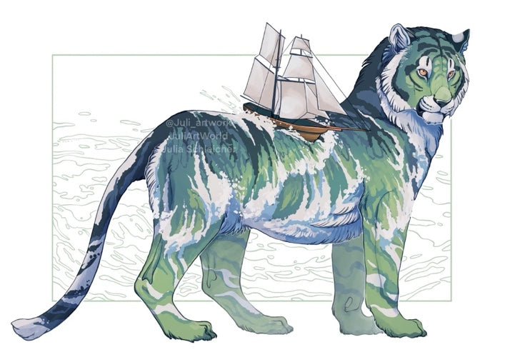 PRINT - WAVE TIGER