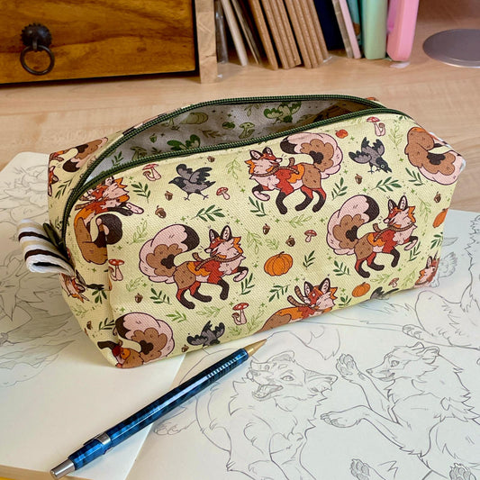 PENCIL CASE - PUMPKIN FOXES