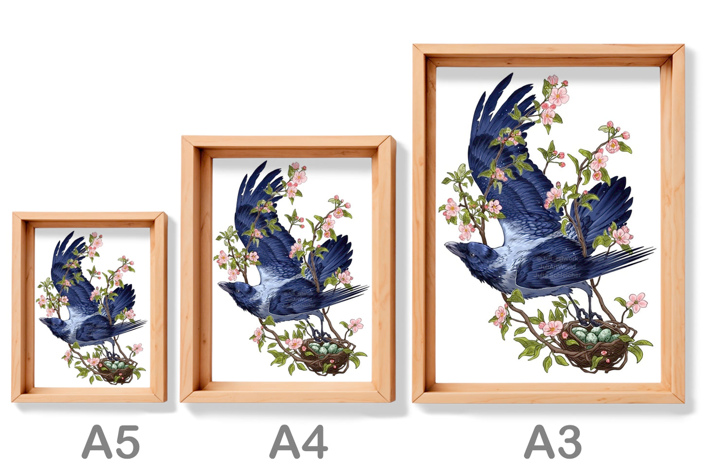PRINT - APPLE BLOSSOM CROW