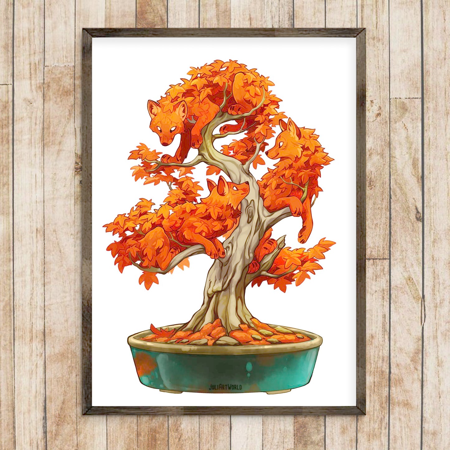 bonsai tree autumn PRINT