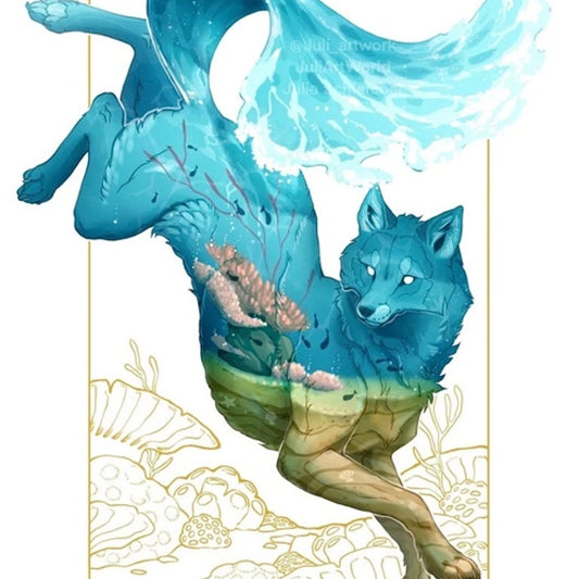 PRINT - CORAL FOX
