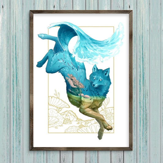 PRINT - CORAL FOX