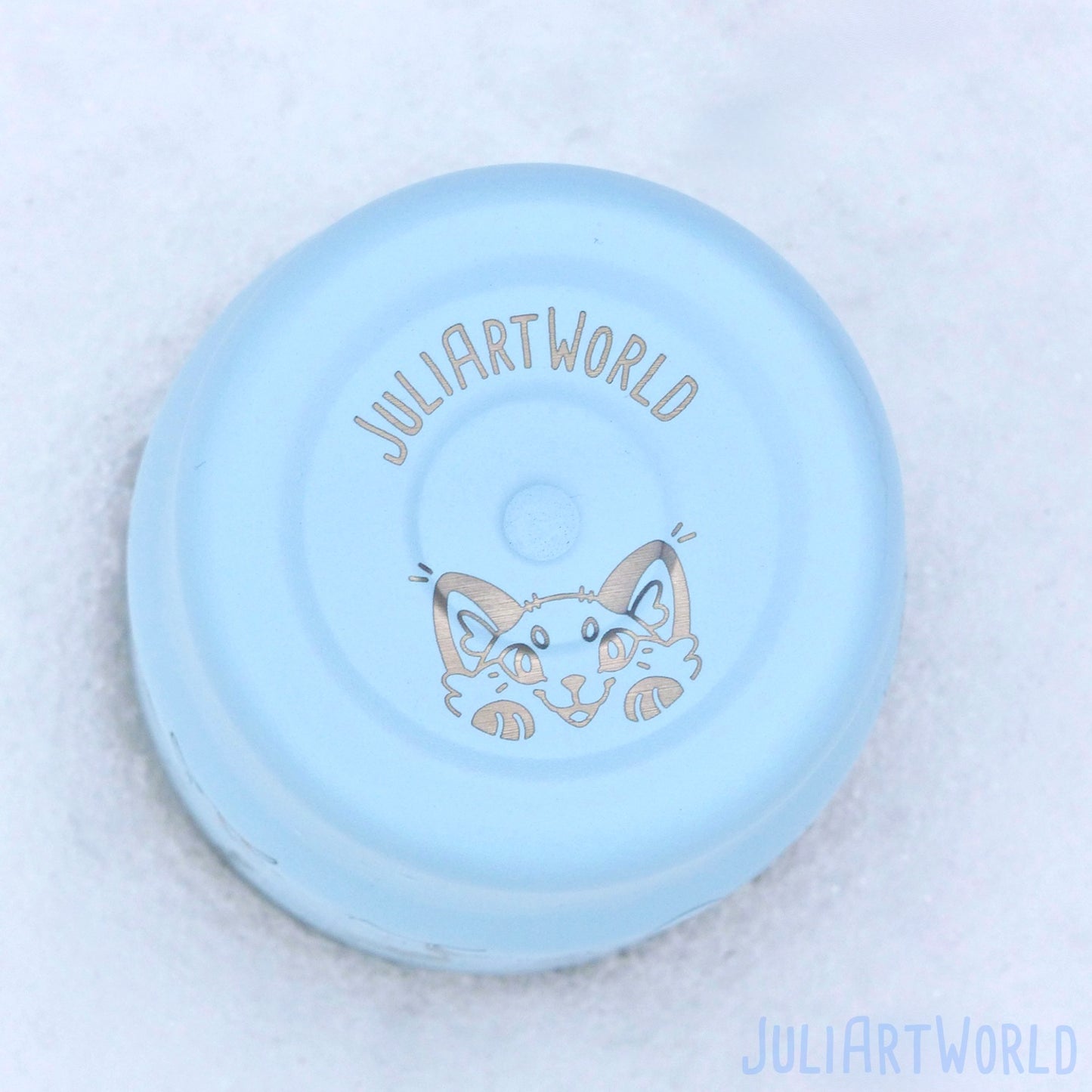 TRAVEL MUG - THREE FOXES WINTER BLUE