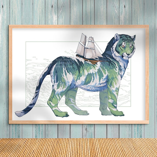 PRINT - WAVE TIGER