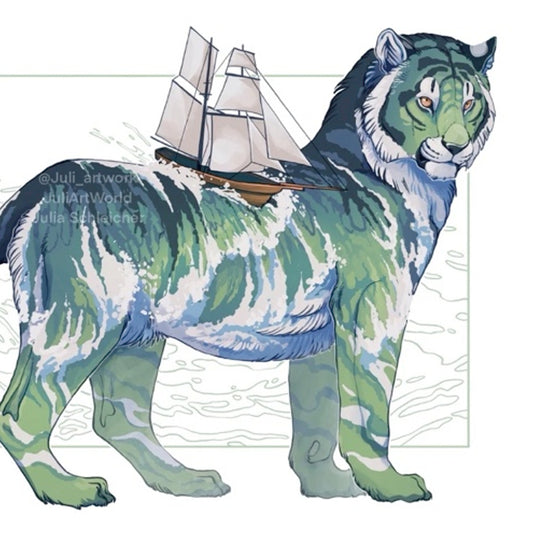 PRINT - WAVE TIGER